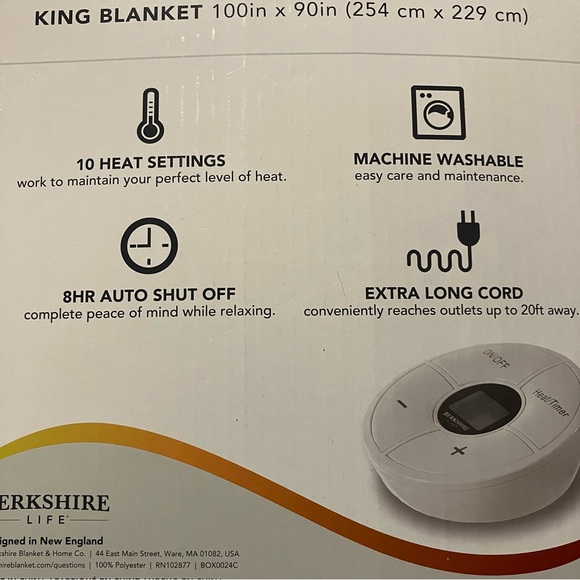 *NEW* Berkshire Heated Blanket - King Size - Picture 9 of 11